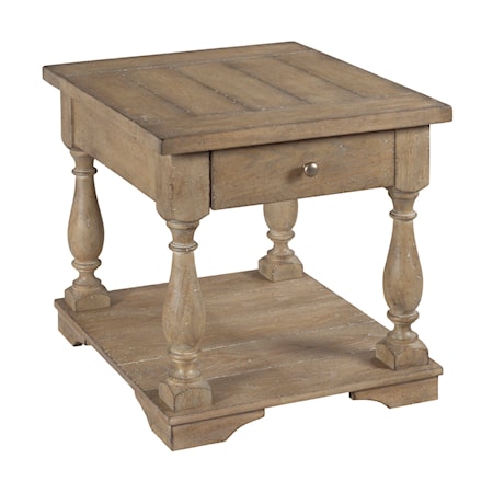 Rectangular Drawer End Table