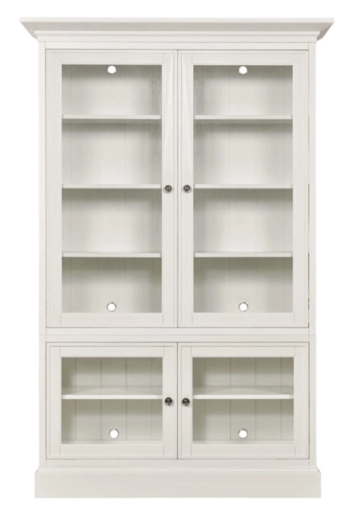 Transitional Double Display Cabinet