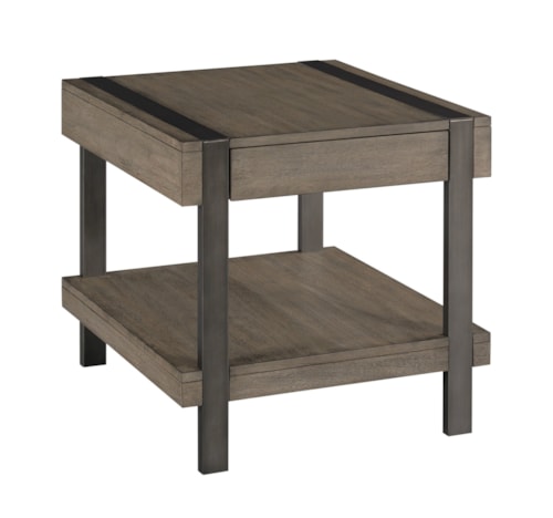 Rustic Drawer End Table
