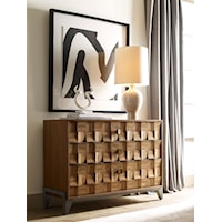 Contemporary Pattern Console with 3-Drawers