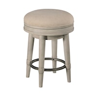 Transitional Counter-Height Upholstered Swivel Stool