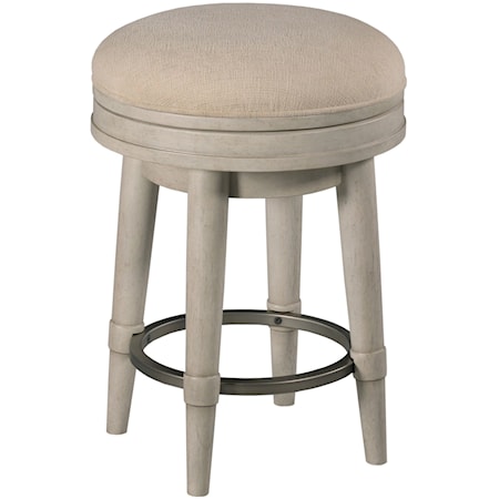 Counter-Height Upholstered Swivel Stool