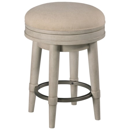 Counter-Height Upholstered Swivel Stool