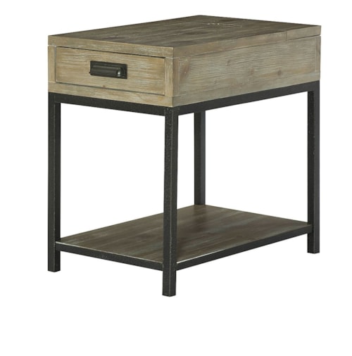 Charging Chairside Table with Drawer