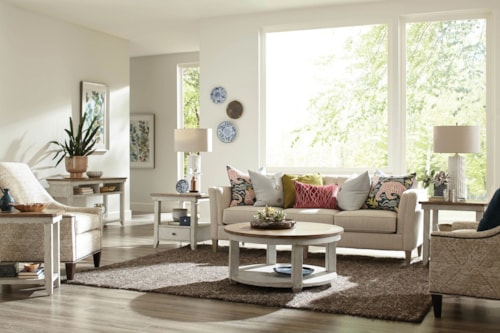 Farmhouse Rectangular End Table with Drawer
