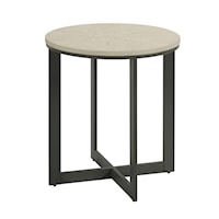 Transitional Round End Table