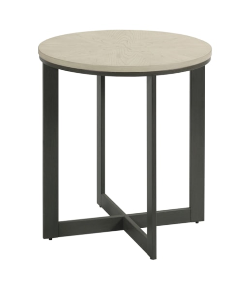 Transitional Round End Table