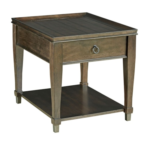 Rectangular Drawer End Table