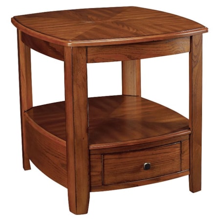 Rectangular Drawer End Table