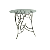 Glass Top Twig Accent Table