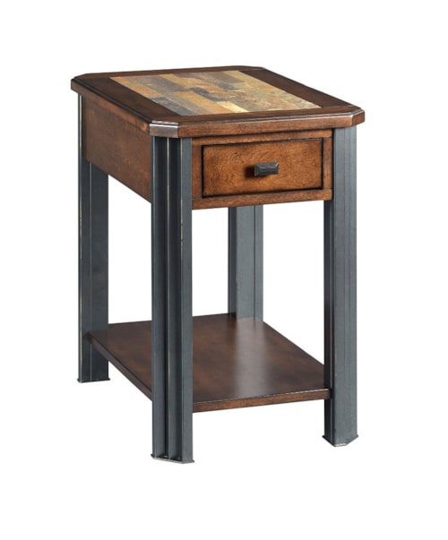 Rustic-Industrial 1 Drawer Chairside Table