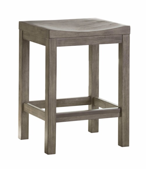 Transitional Wood Bar Stool