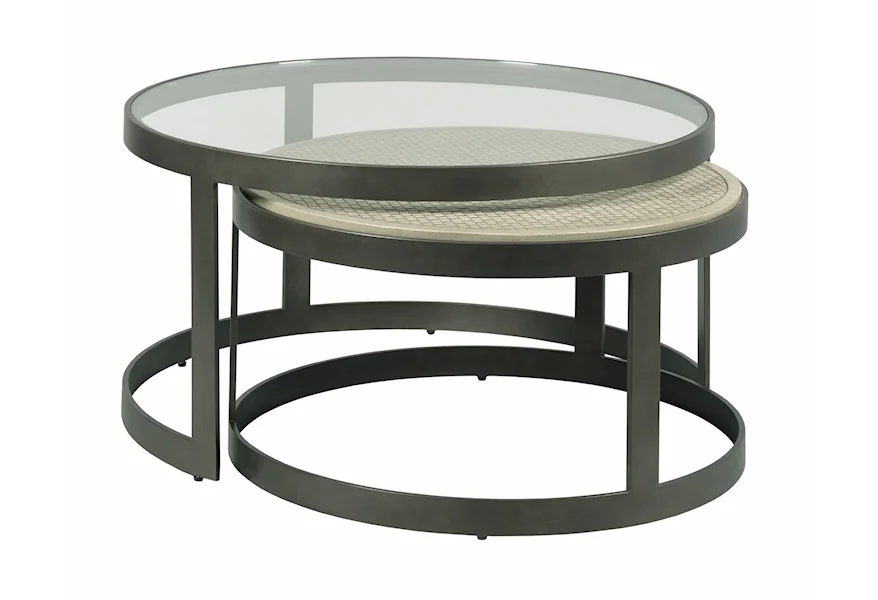 Hidden Treasures Concrete Nesting Coffee Tables by Hammary at Stoney Creek Furniture 