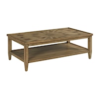 Transitional Rectangular Coffee Table with Shelf