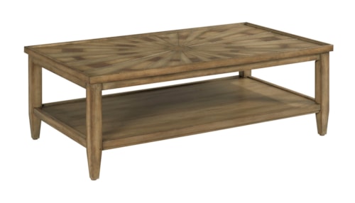 Transitional Rectangular Coffee Table with Shelf
