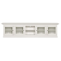 Transitional Quintuple Double Door Console