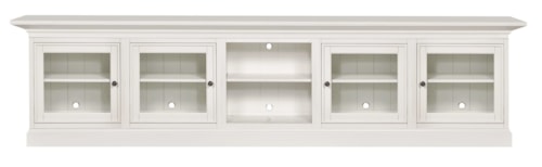 Transitional Quintuple Double Door Console