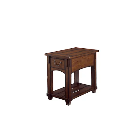 Mission Drawer Chairside Table
