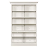 Transitional Double Bookcase