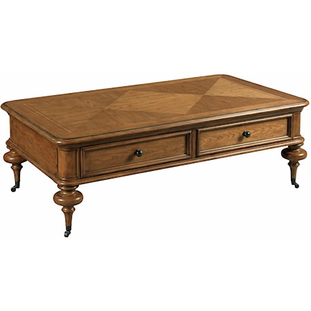 Pearson Traditional Coffee Table with Casters