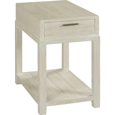 Farmhouse Chairside Table with Drawer