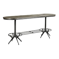 Industrial Counter Height Bar Table with Wood Top