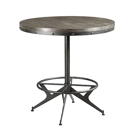 Industrial Counter Height Round Bar Table