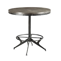 Industrial Counter Height Round Bar Table