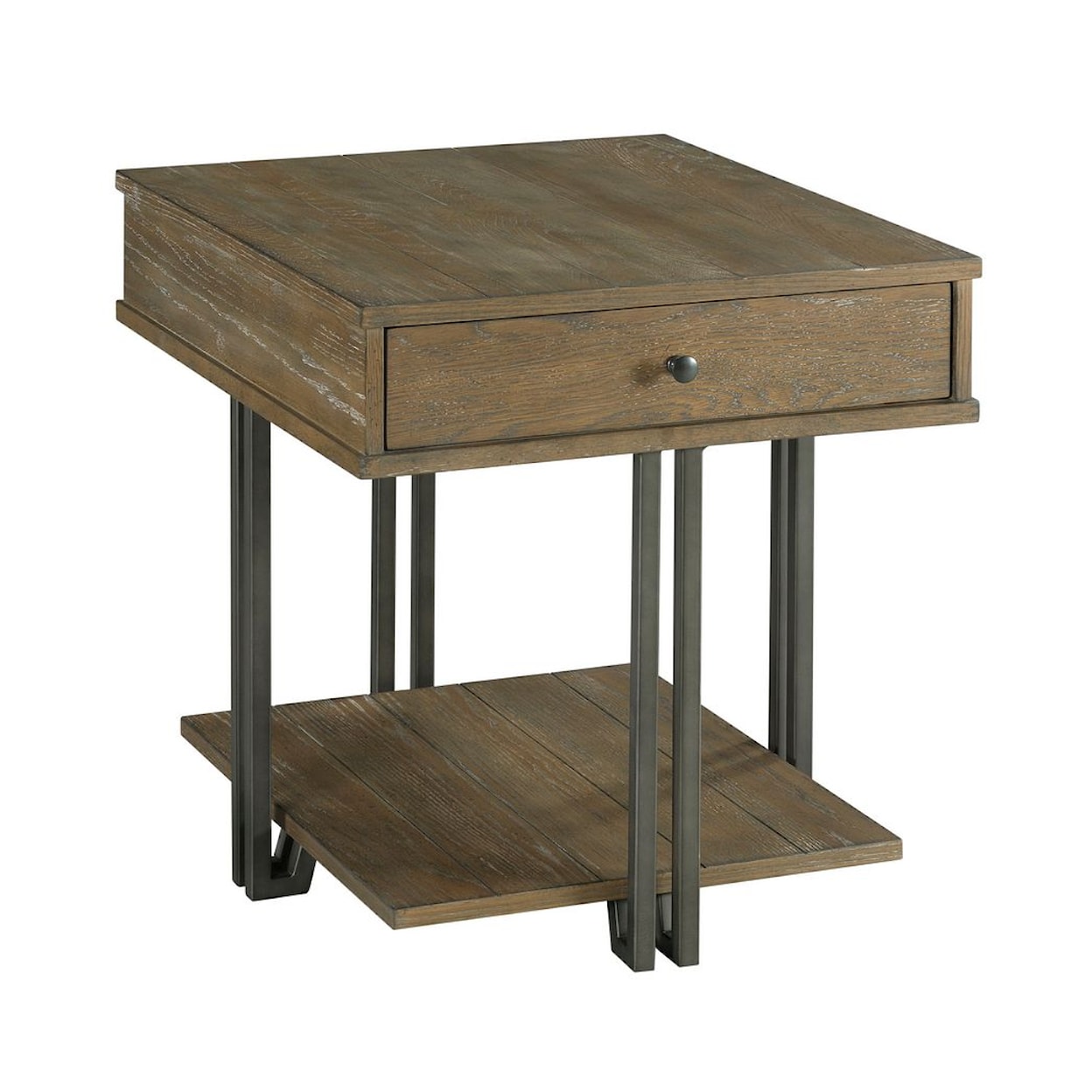 Hammary Saddletree Rectangular Drawer End Table