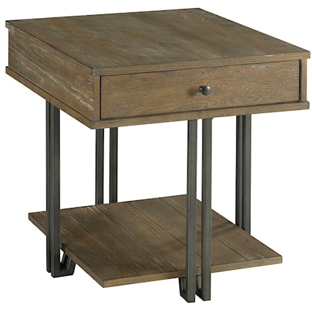 Rectangular Drawer End Table