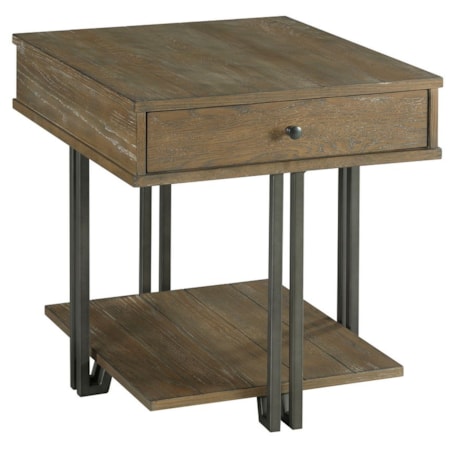 Rectangular Drawer End Table