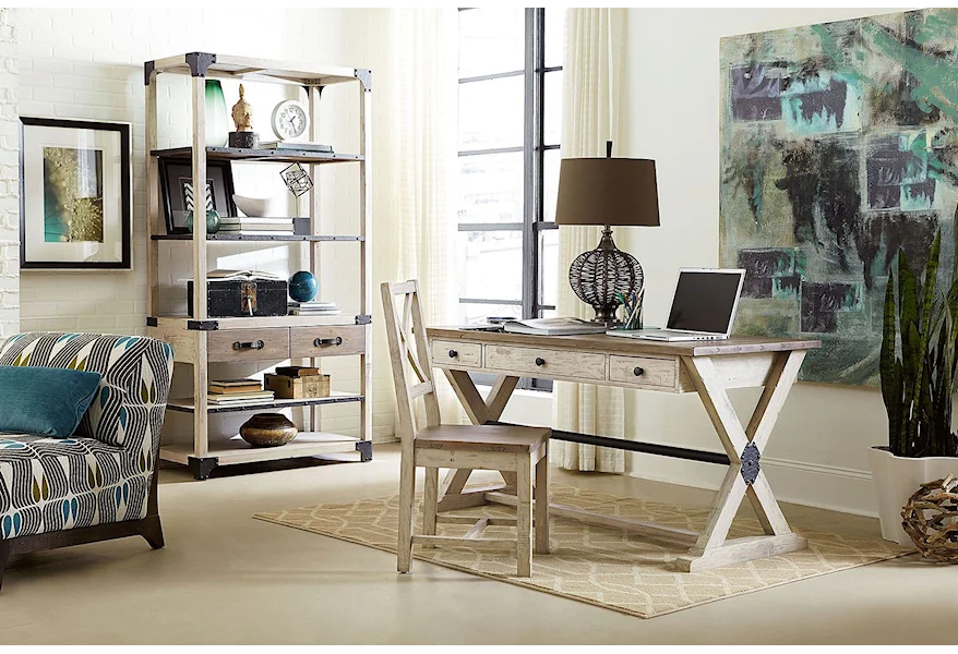 Reclamation Place Trestle Desk by Hammary at HomeWorld Furniture