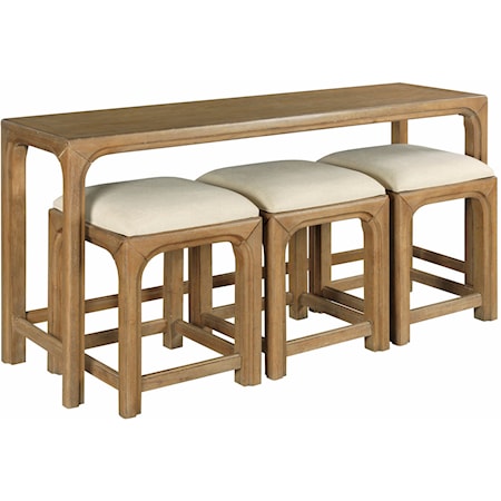 Sofa Bar Table with Stools