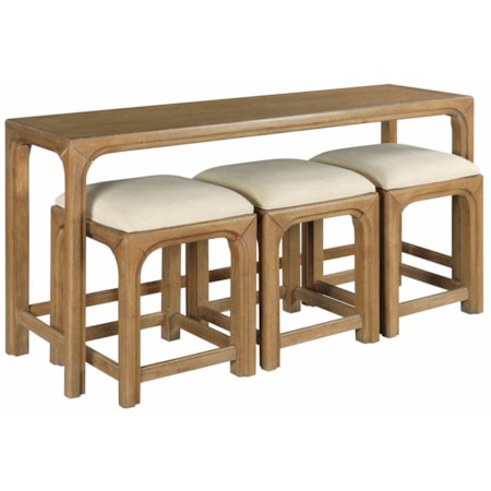 Sofa Bar Table with Stools