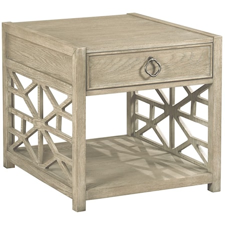 Biscane Drawer End Table