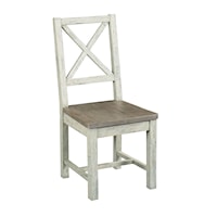 Farmhouse Style Desk Chair with X Back