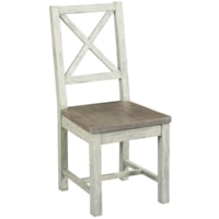 Farmhouse Style Desk Chair with X Back