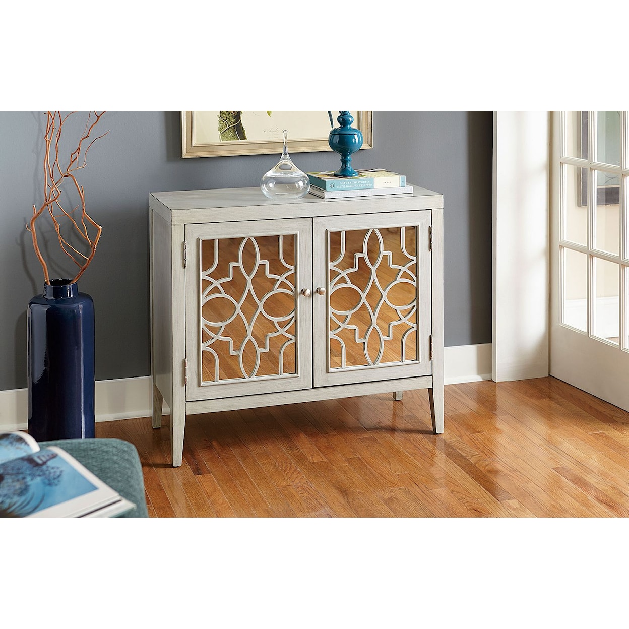 Hammary Junction Mirrored Door Cabinet