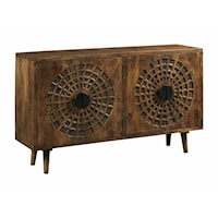 Modern Rustic Radial Four Door Cabinet