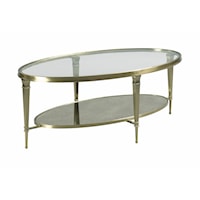Transitional Oval Coffee Table