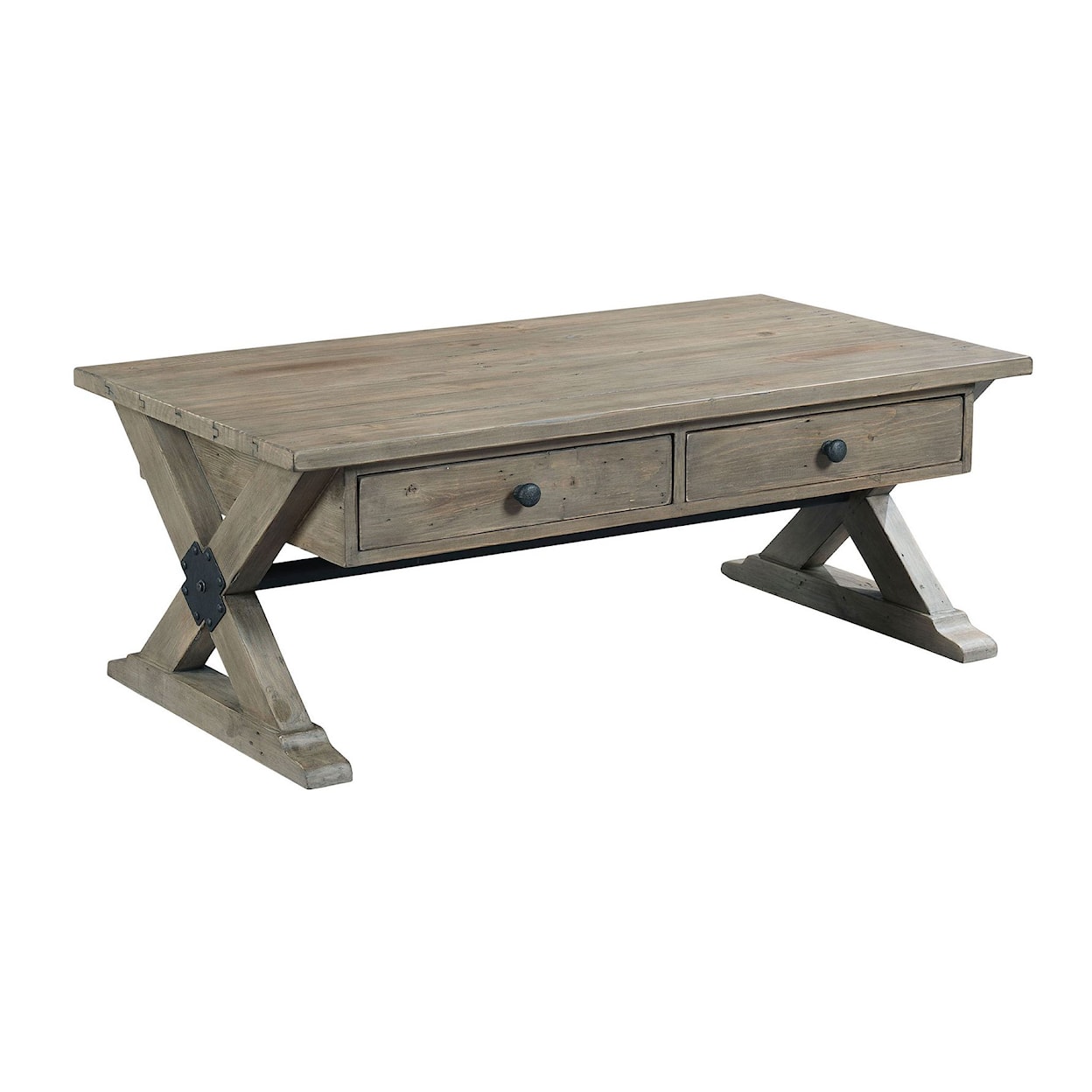 Hammary Reclamation Place Trestle Rectangular Cocktail Table