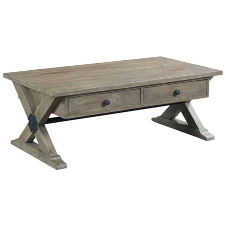 Trestle Rectangular Cocktail Table