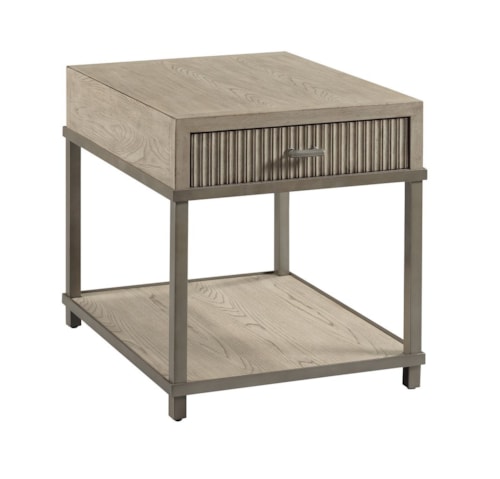 Farmhouse End Table with Soft-Close Drawer