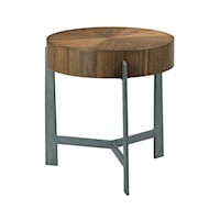 Contemporary Framing Lamp Table with Walnut Veneered Top