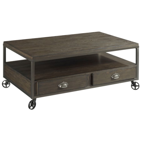 Rectangular Storage Cocktail Table