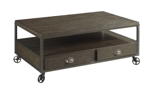 Rectangular Storage Cocktail Table