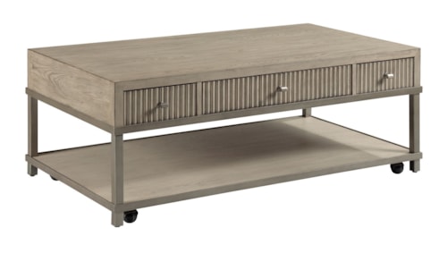 Farmhouse Coffee Table with Soft-Close Drawers