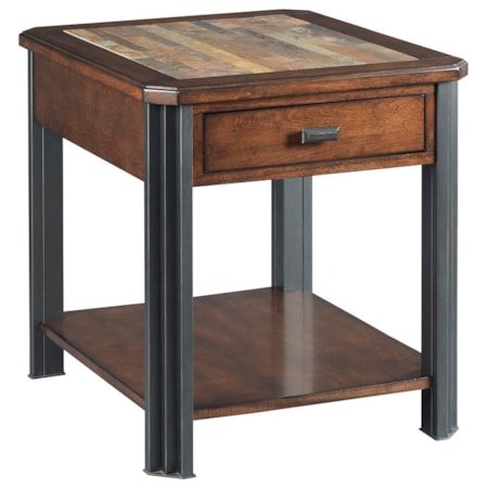 Rectangular Drawer End Table