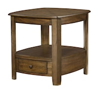 Transitional Rectangular Drawer End Table