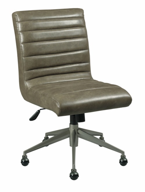 Contemporary Armless Swivel Desk Chair with Adjustable Height